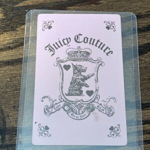 Juicy Couture Pink Card with Crest Design